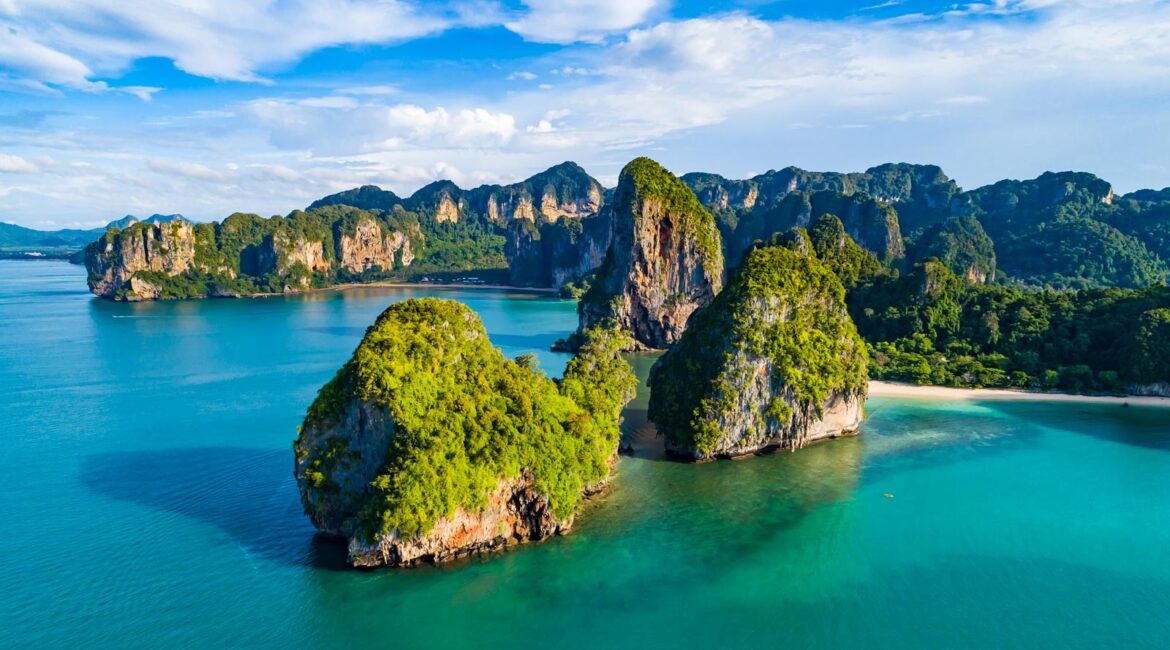 Rocky Islands In Andaman Sea In Souther Thailand