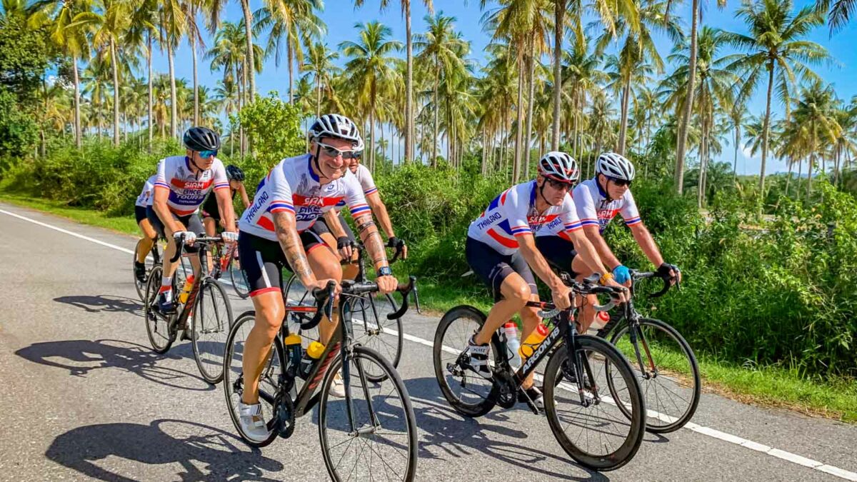 Cycling tour group in Phuket, Thailand