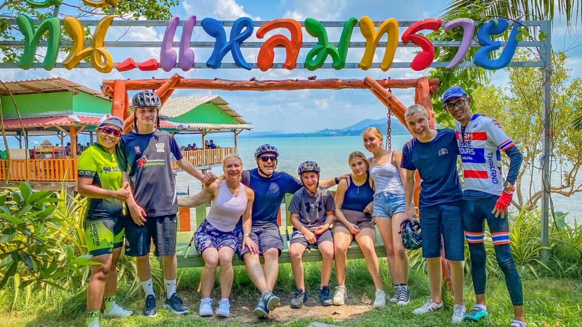 Cyclist group shot from Phuket bike tour