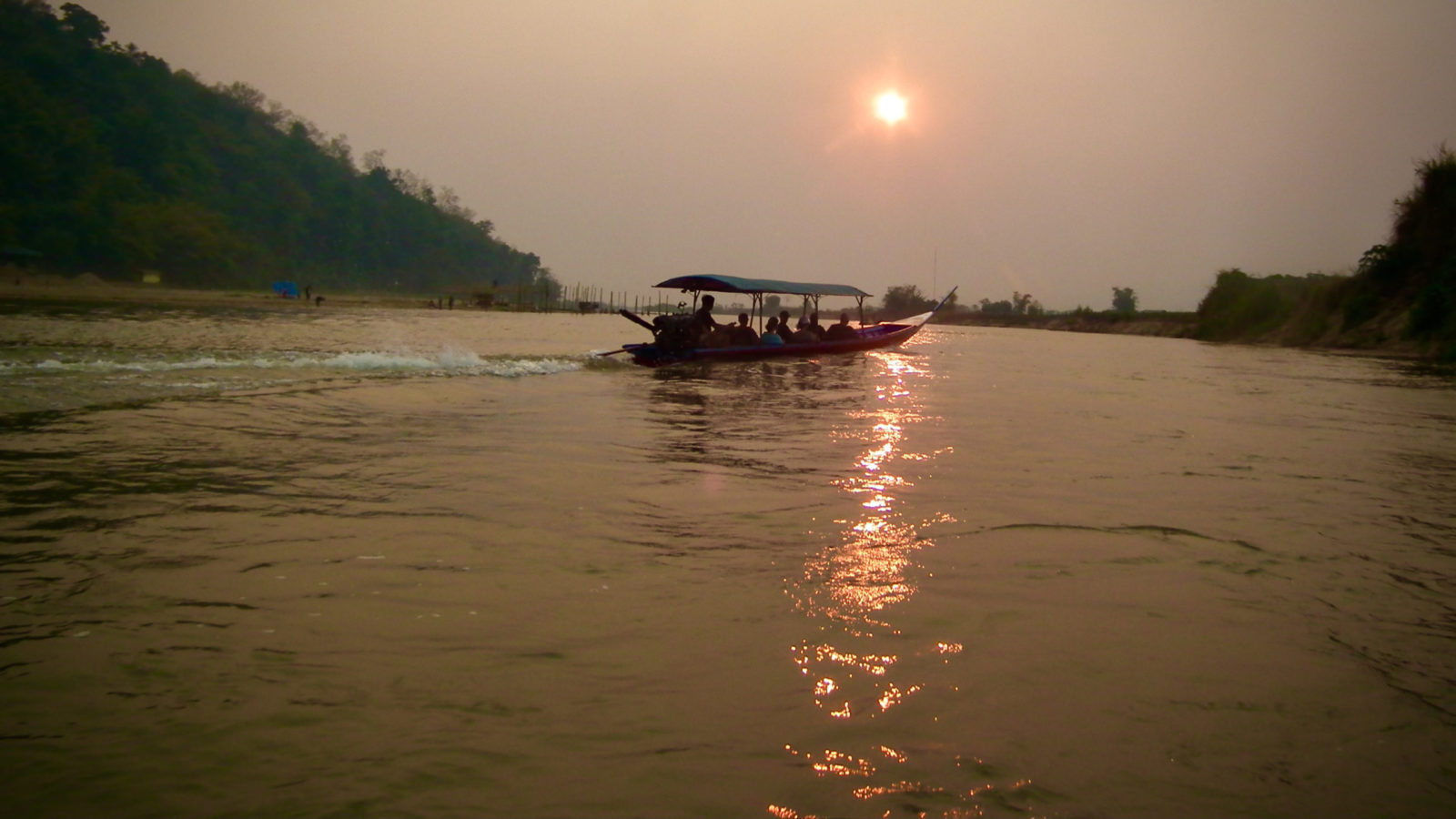 Flussboot auf dem Mekong River