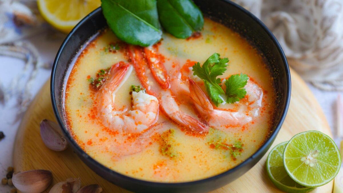 Tom yum goong soup in Thailand