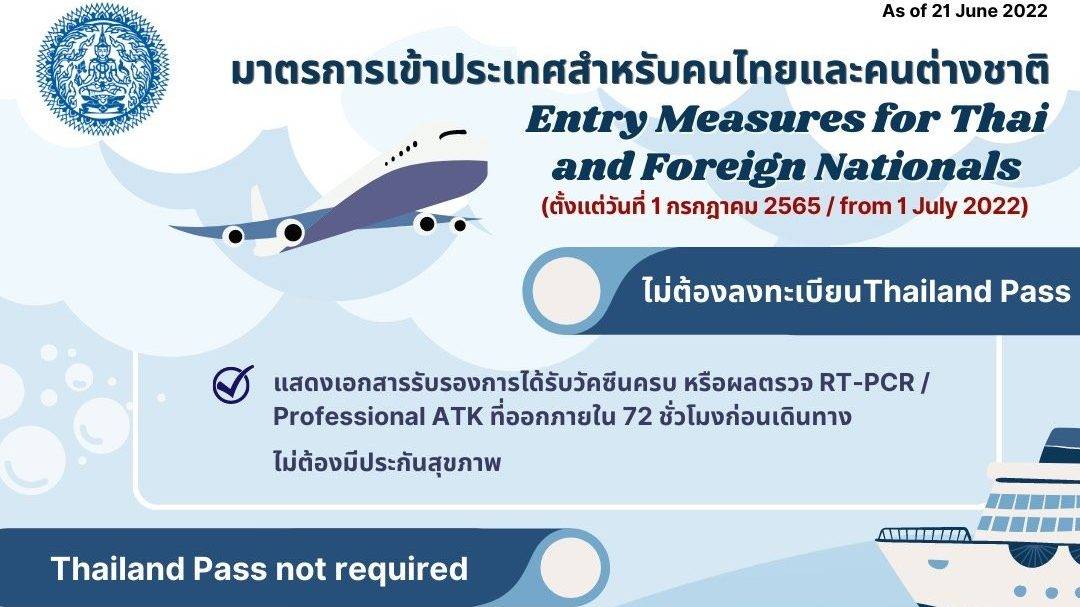 Thailand Pass Scrapped as of July 1st, 2022